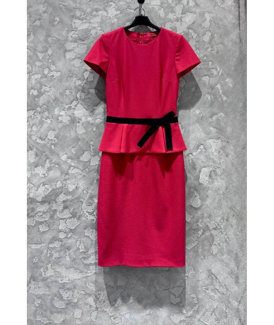 HUGO Красное полиэстеровое платье, фото 10