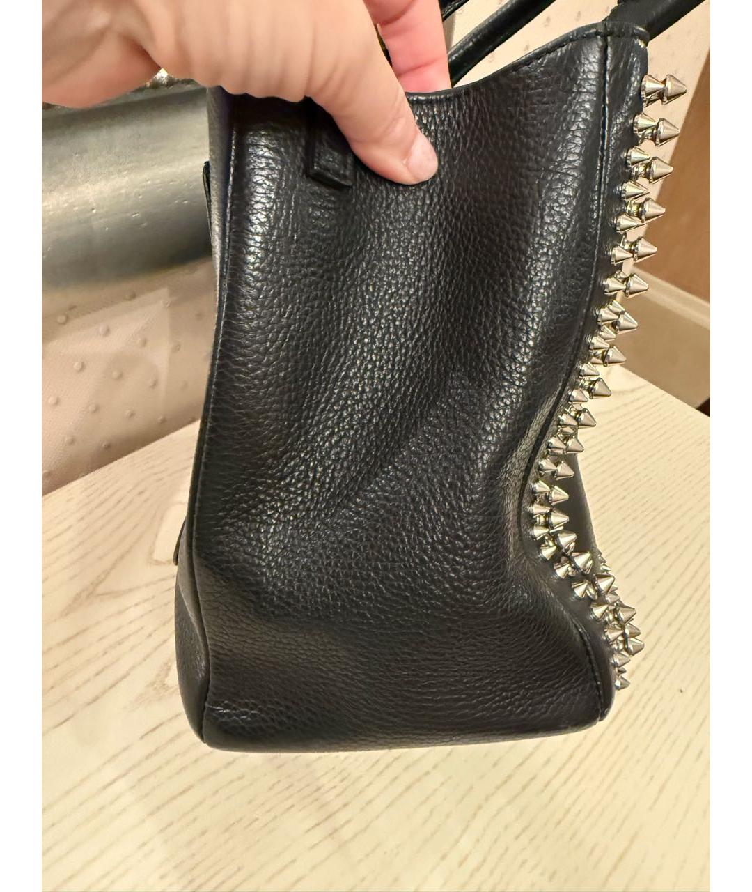 PHILIPP PLEIN Черная кожаная сумка тоут, фото 8