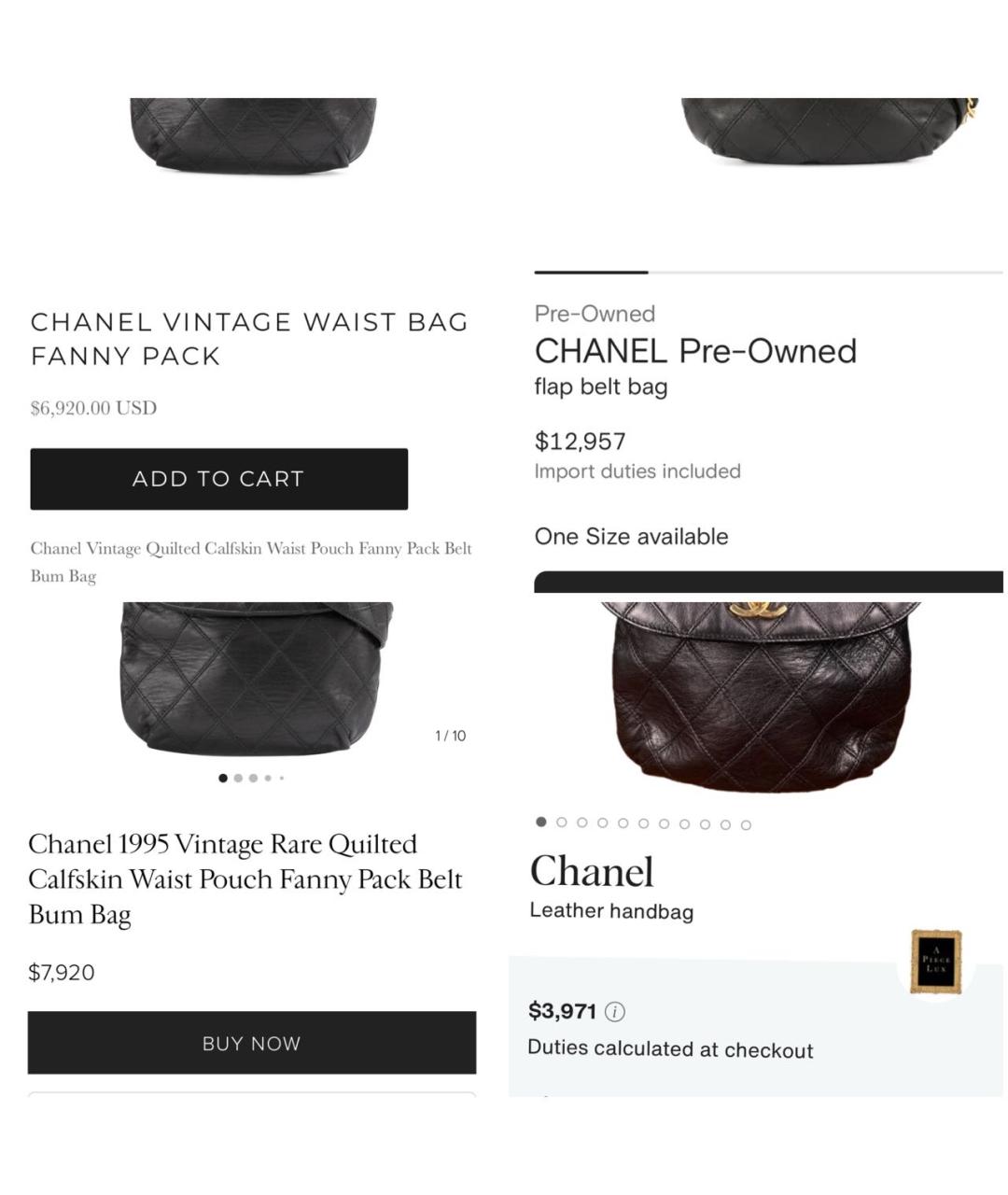 CHANEL Черная кожаная поясная сумка, фото 2