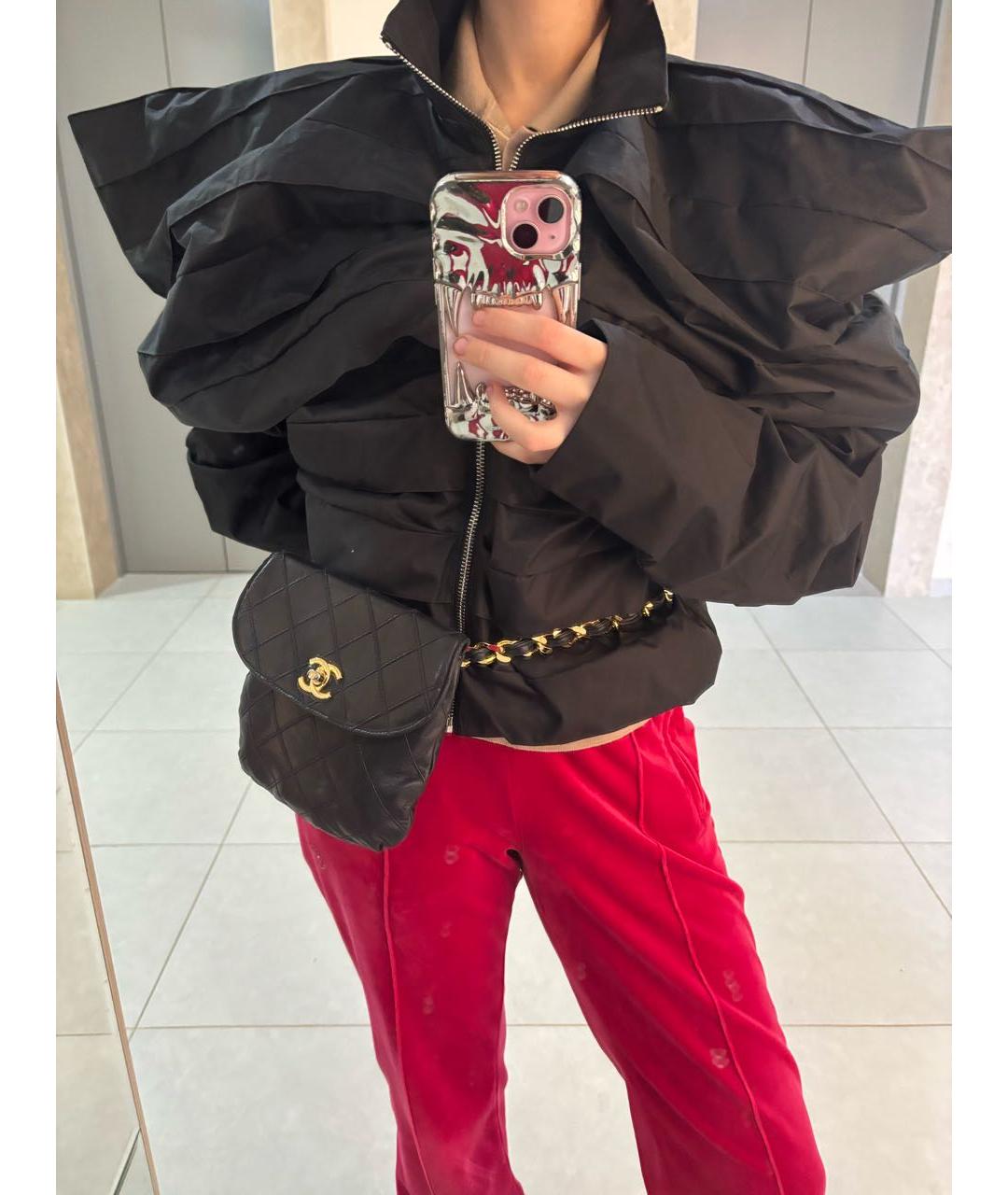 CHANEL Черная кожаная поясная сумка, фото 8