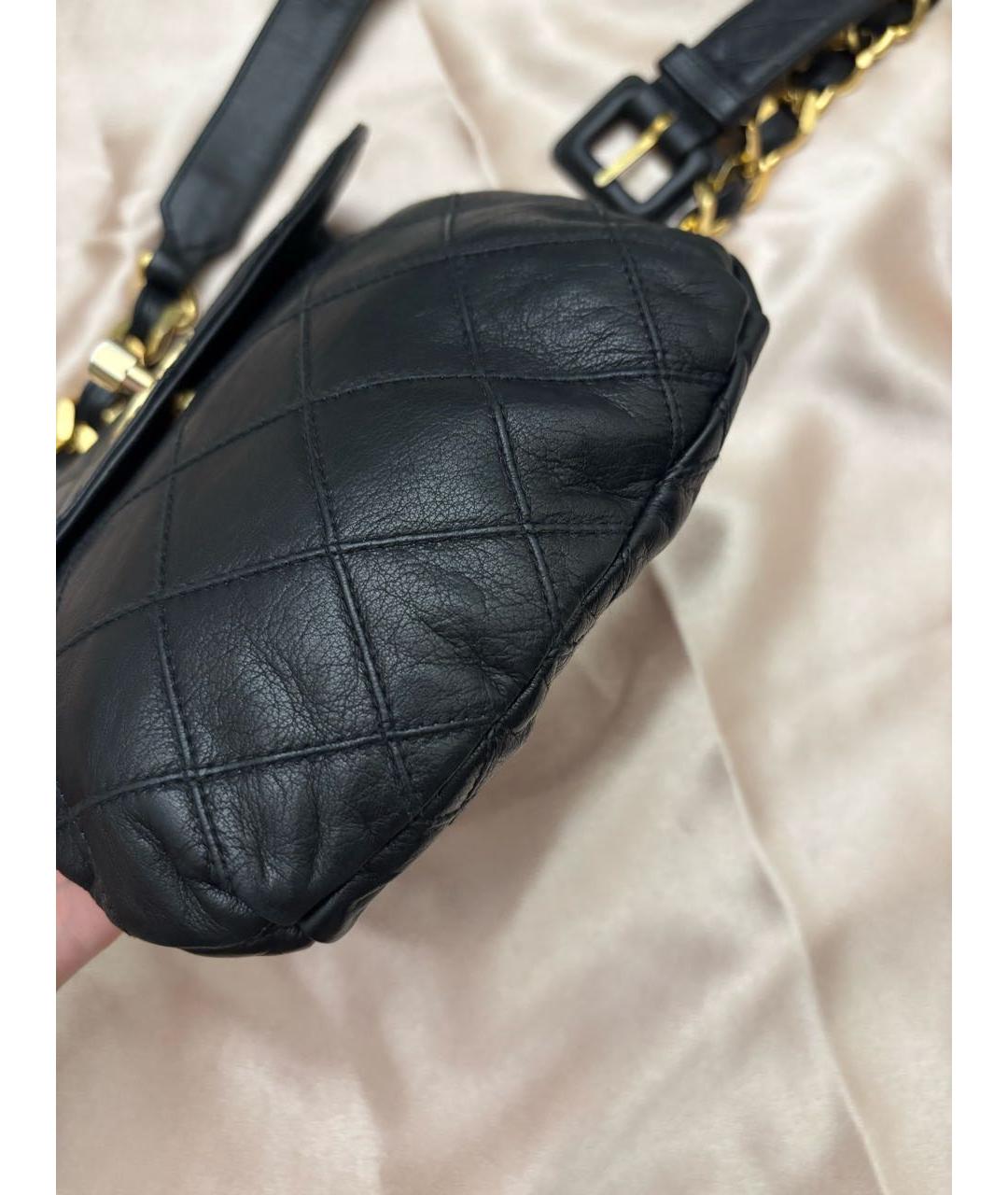 CHANEL Черная кожаная поясная сумка, фото 5
