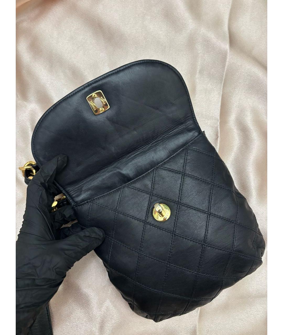CHANEL Черная кожаная поясная сумка, фото 4