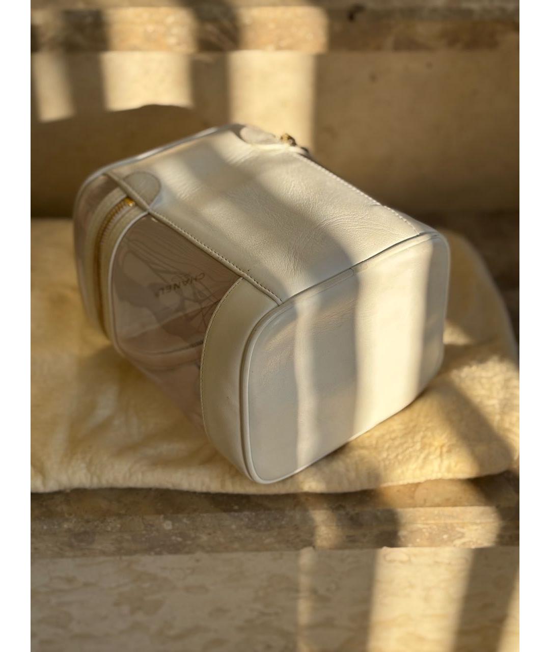 CHANEL Белая сумка с короткими ручками, фото 5