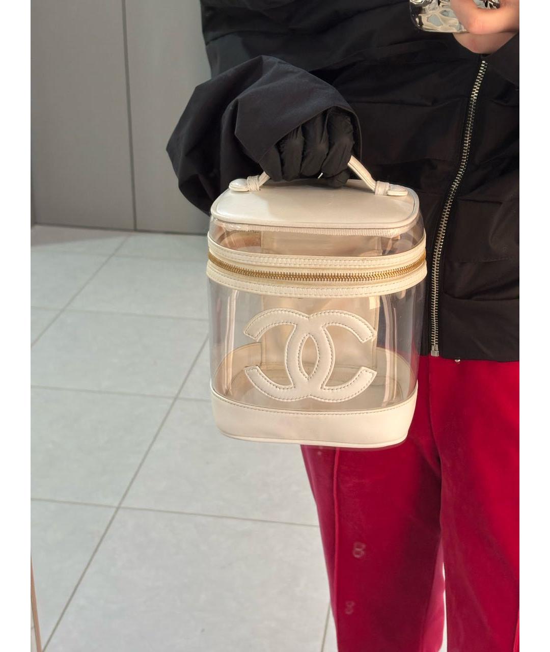 CHANEL Белая сумка с короткими ручками, фото 6