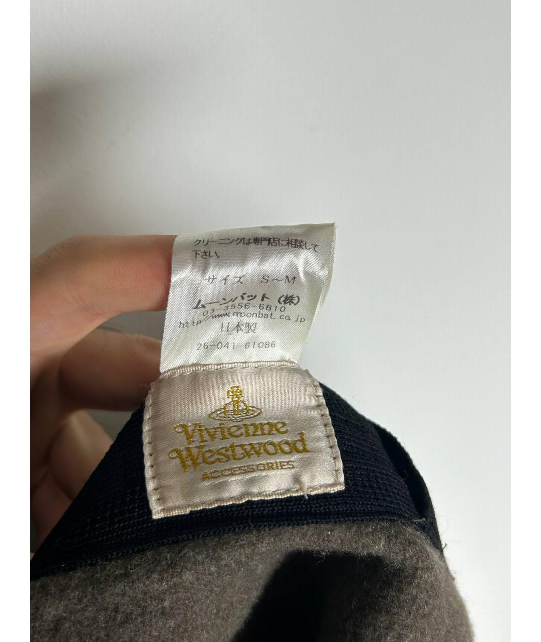 VIVIENNE WESTWOOD Коричневая шерстяная кепка, фото 5