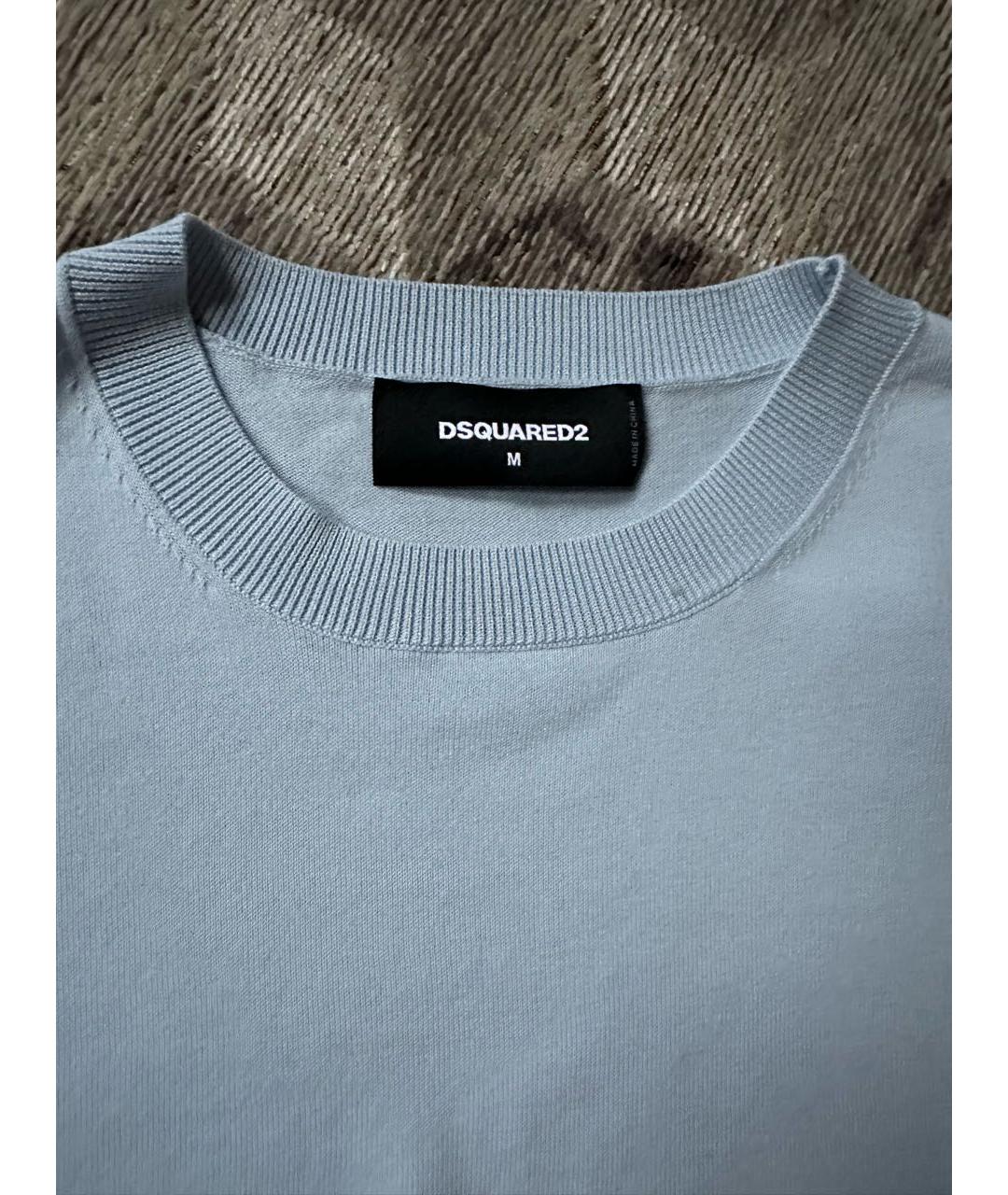 DSQUARED2 Голубой хлопковый джемпер / свитер, фото 7