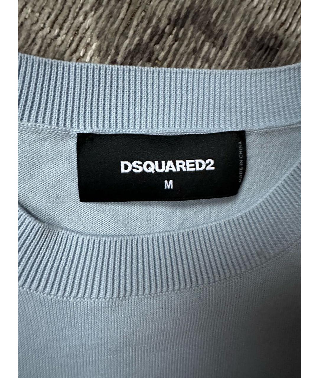 DSQUARED2 Голубой хлопковый джемпер / свитер, фото 3