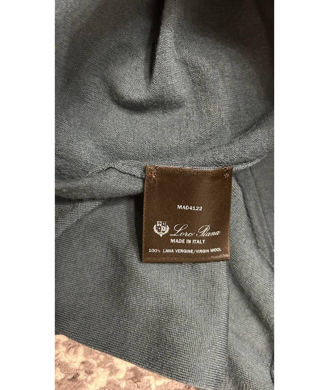 LORO PIANA Зеленый шерстяной джемпер / свитер, фото 4
