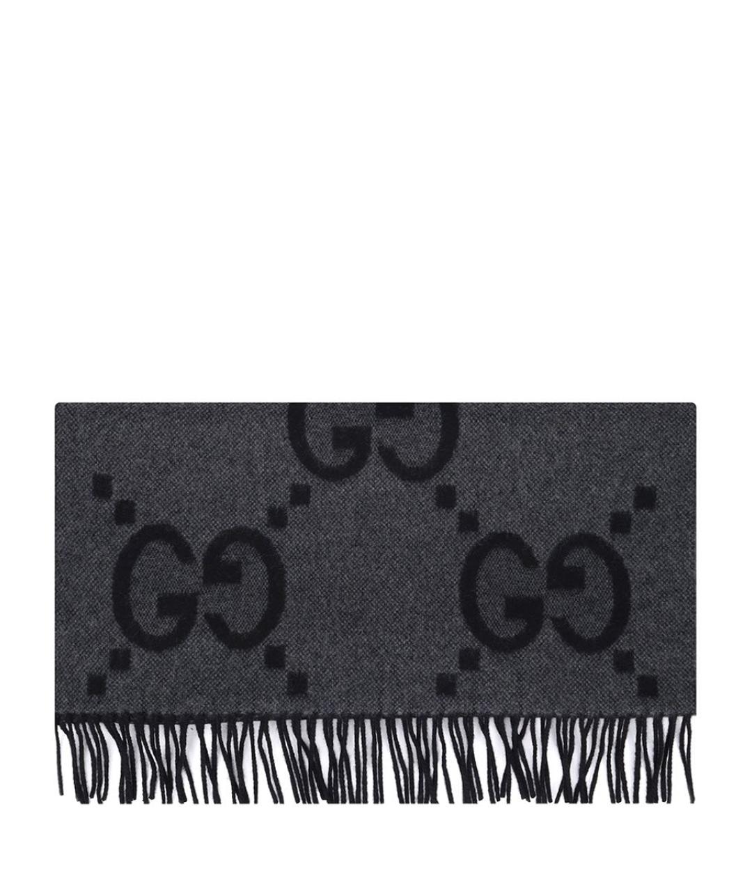 GUCCI Серый кашемировый шарф, фото 1
