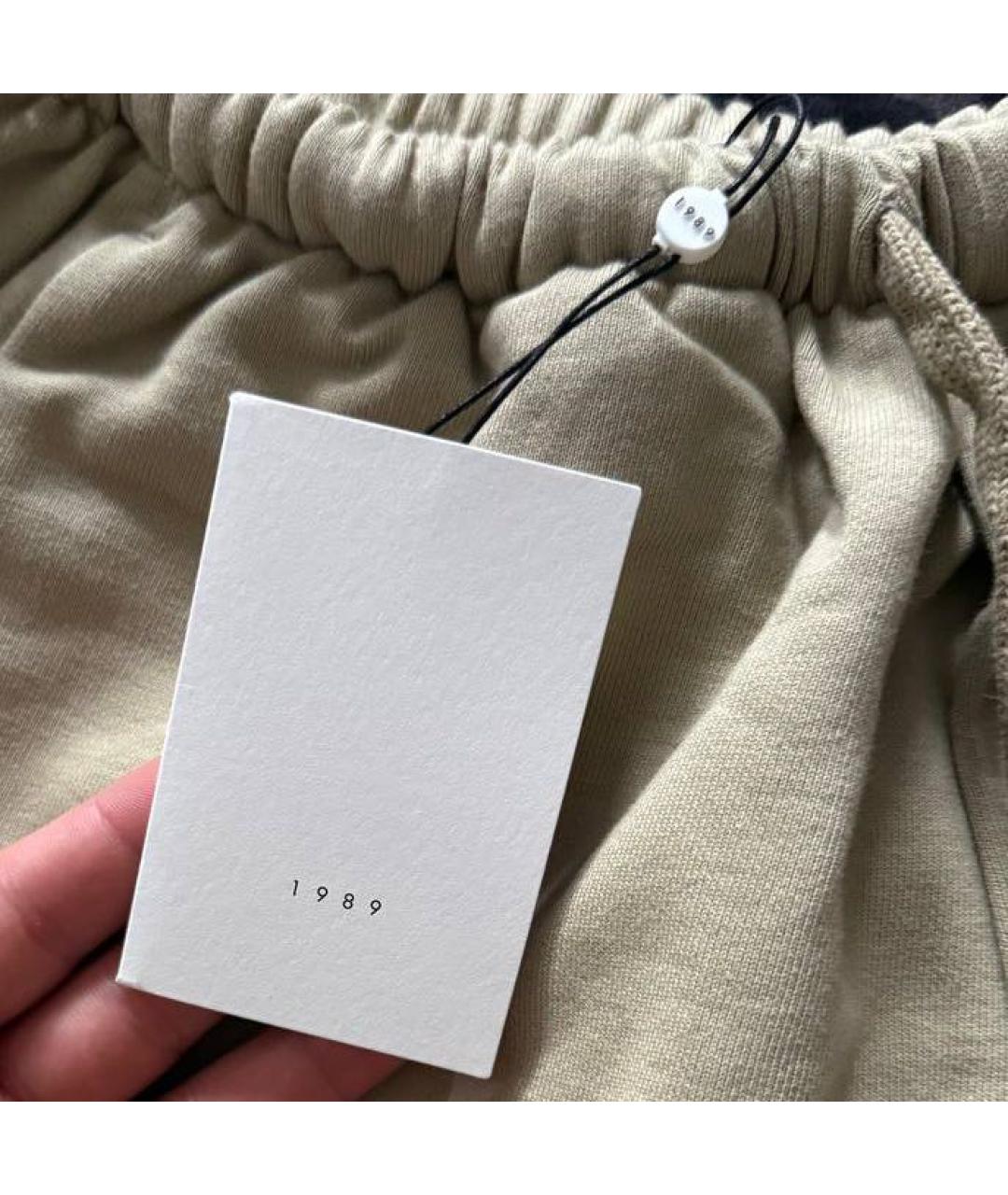 1989 STUDIO Бежевые хлопковые шорты, фото 4