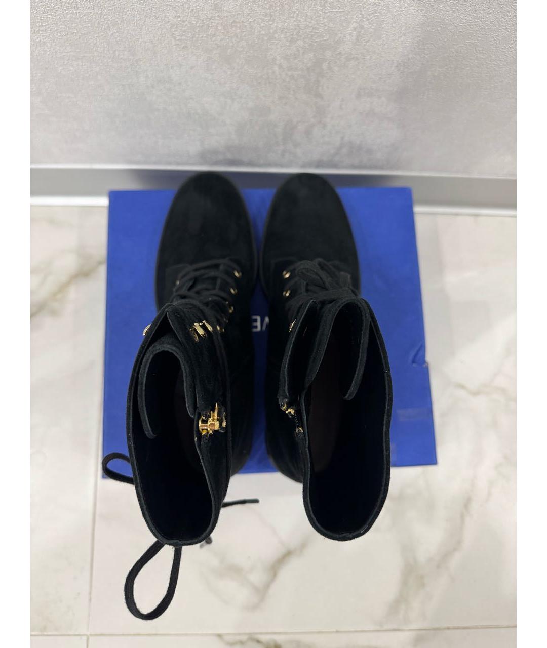 STUART WEITZMAN Черные замшевые ботинки, фото 3
