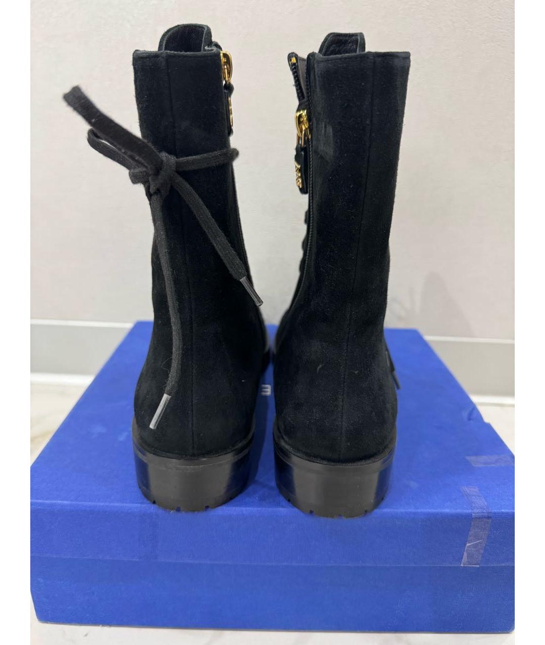 STUART WEITZMAN Черные замшевые ботинки, фото 4