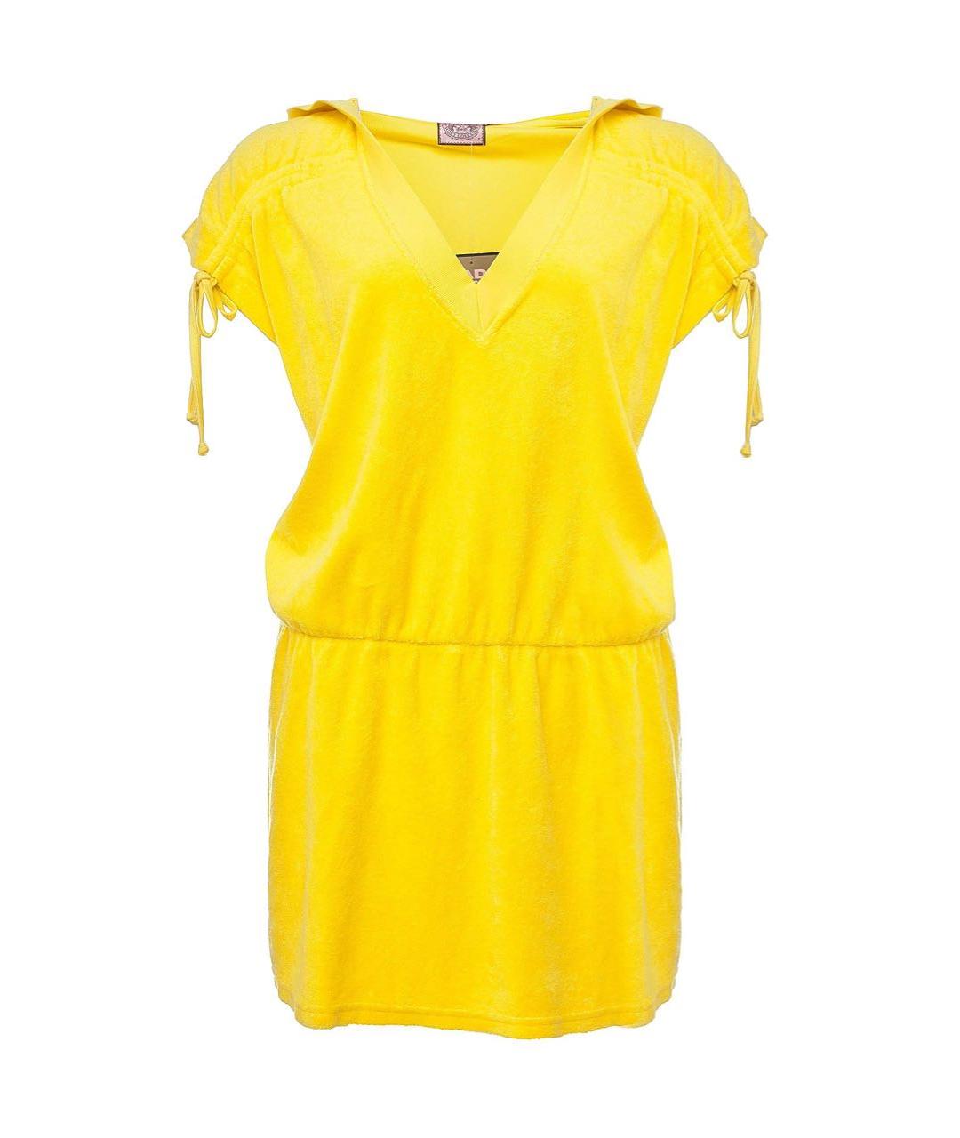 JUICY COUTURE Желтое хлопковое повседневное платье, фото 1
