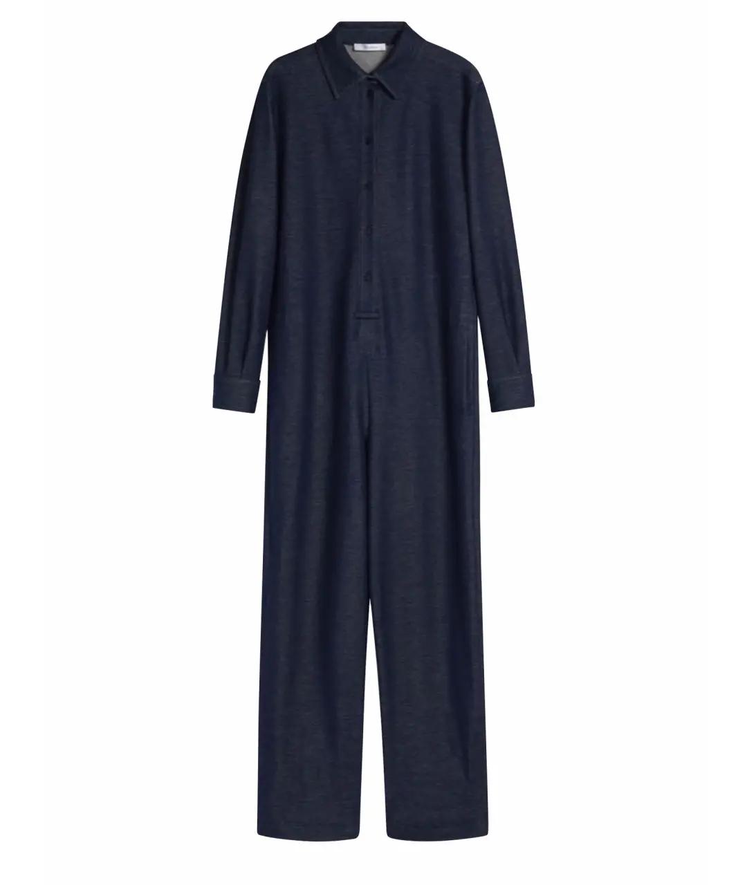 MAX MARA Синий хлопковый комбинезон, фото 1