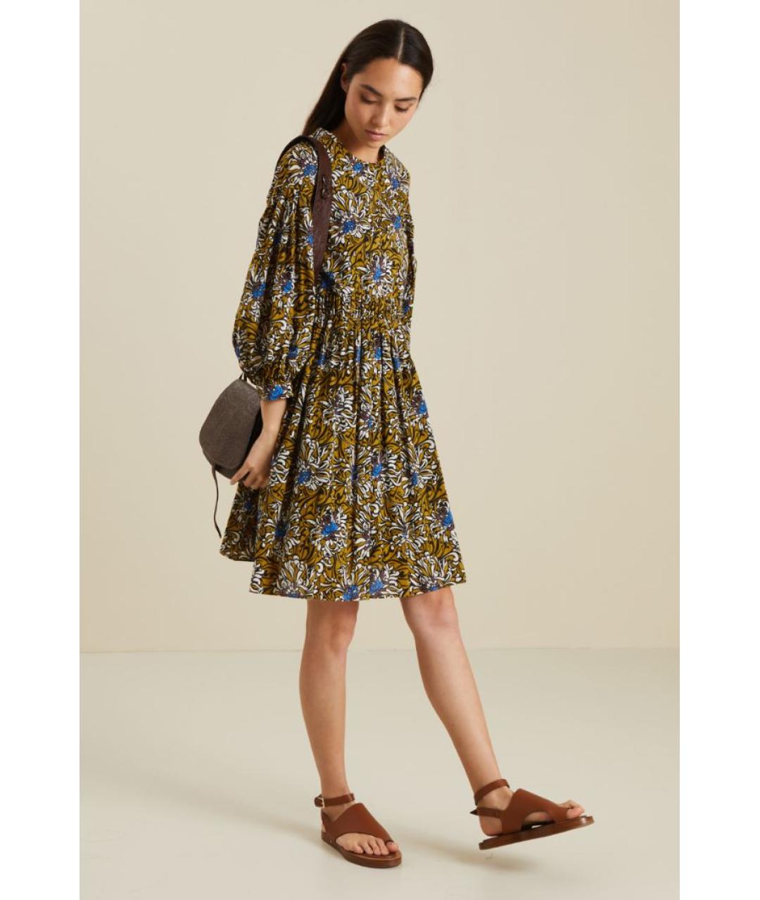 'S MAX MARA Мульти хлопковое повседневное платье, фото 5