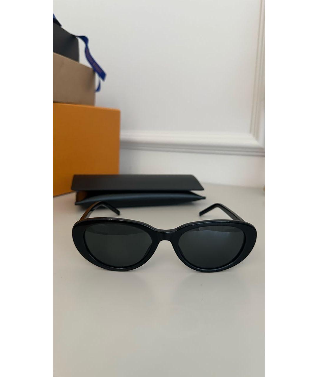 SAINT LAURENT Черные пластиковые солнцезащитные очки, фото 4
