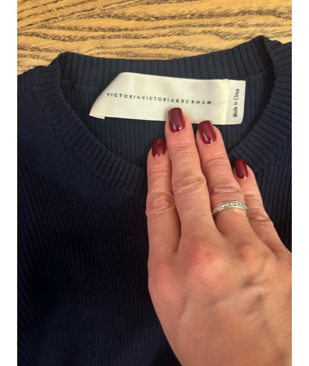 VICTORIA BECKHAM Темно-синее платье, фото 6