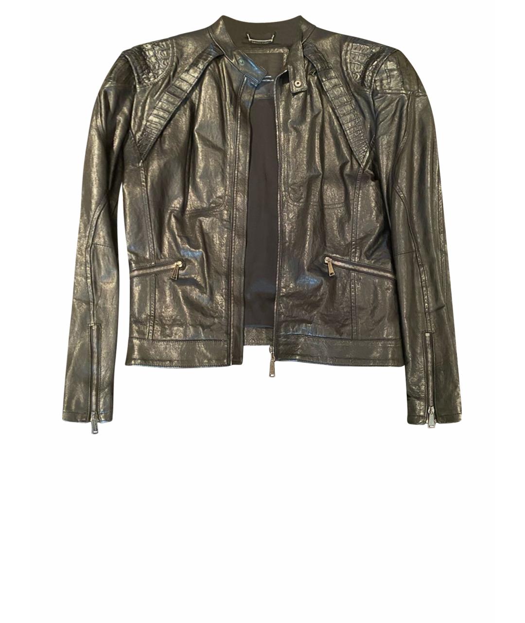 PHILIPP PLEIN Черная куртка из экзотической кожи, фото 1