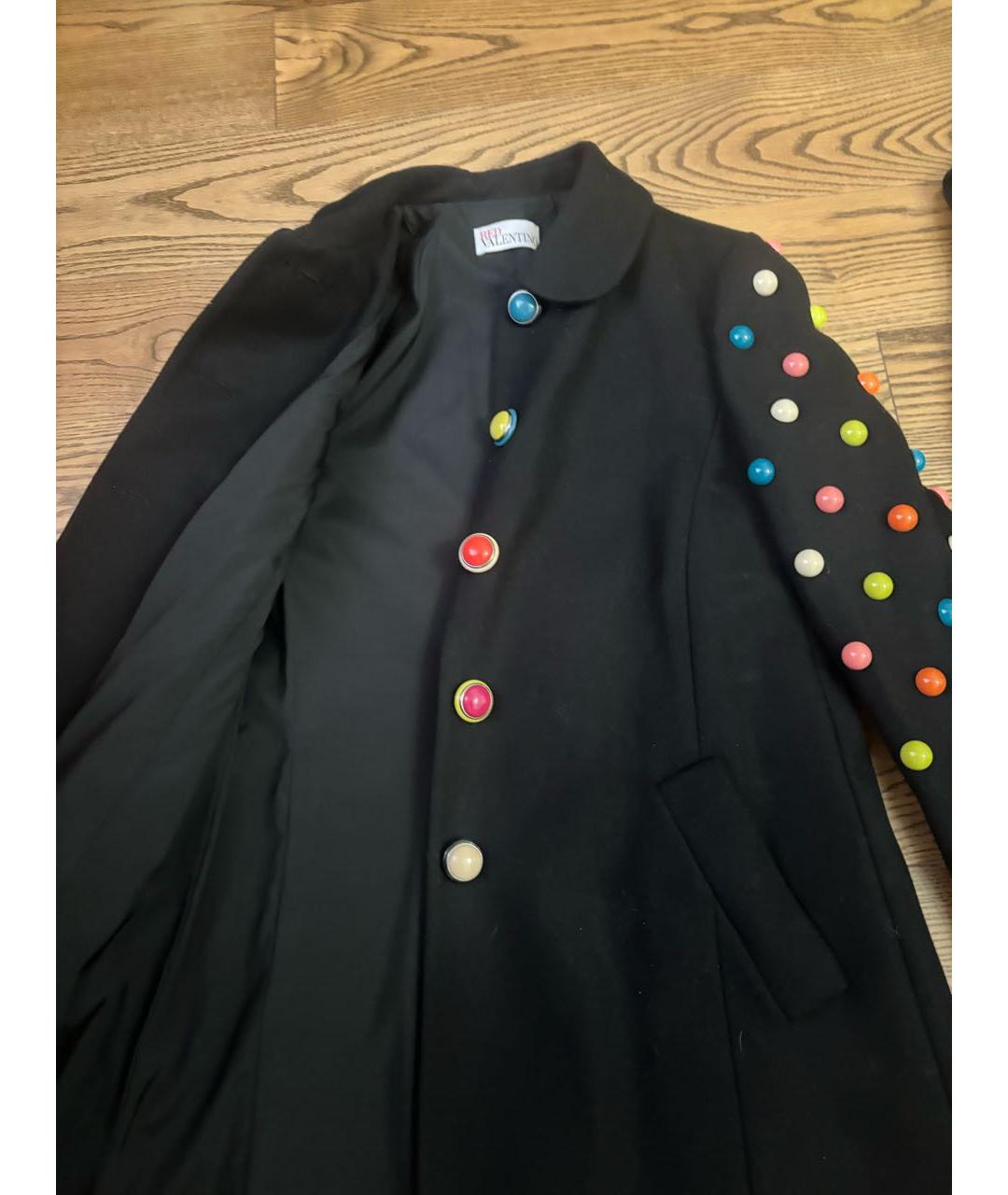 RED VALENTINO Черное пальто, фото 4