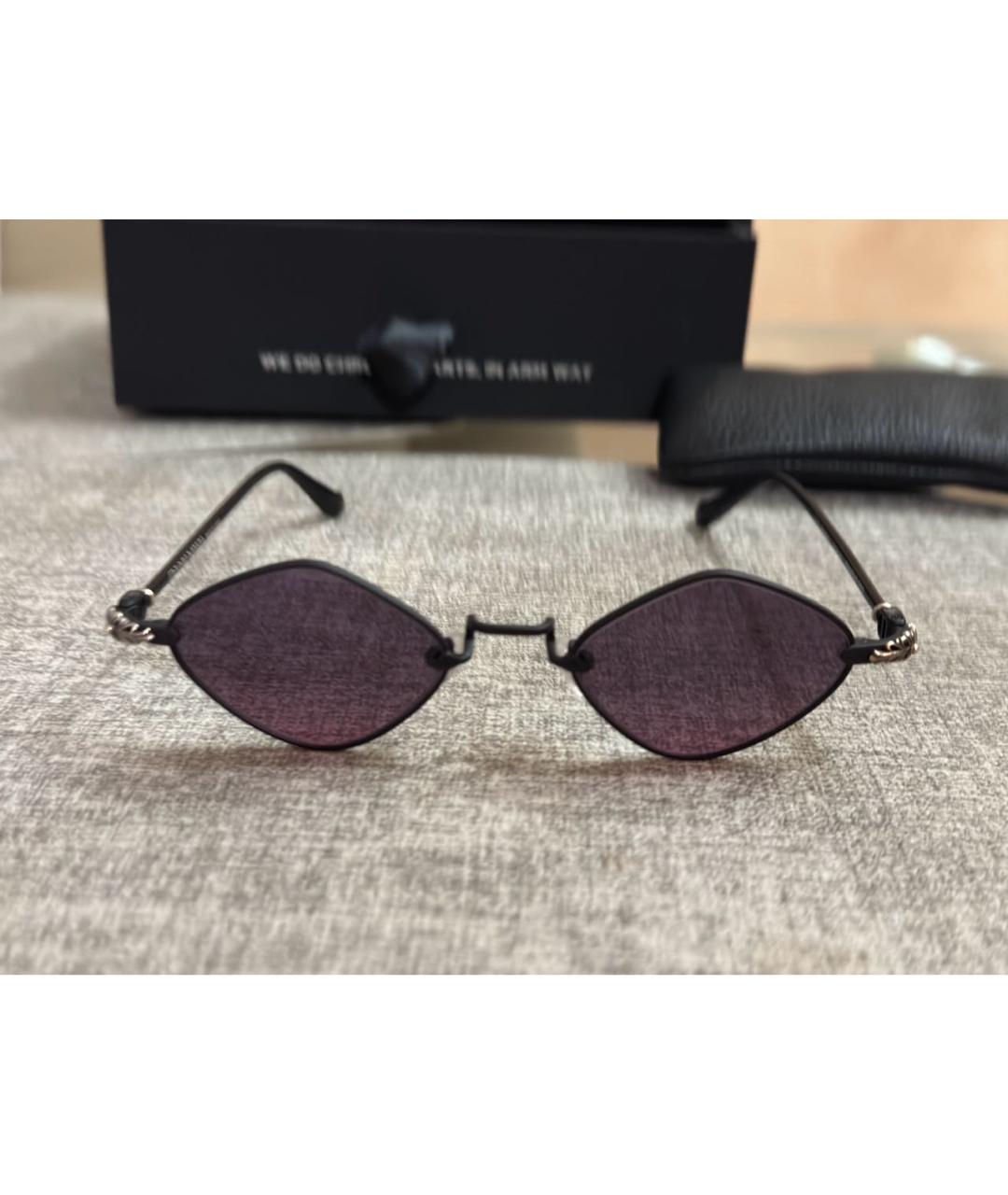CHROME HEARTS Черные металлические солнцезащитные очки, фото 9