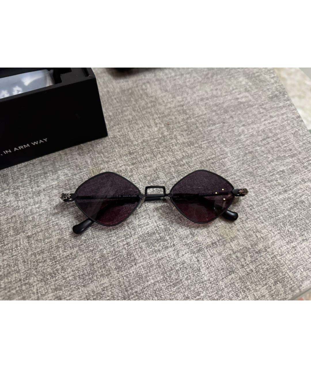CHROME HEARTS Черные металлические солнцезащитные очки, фото 3