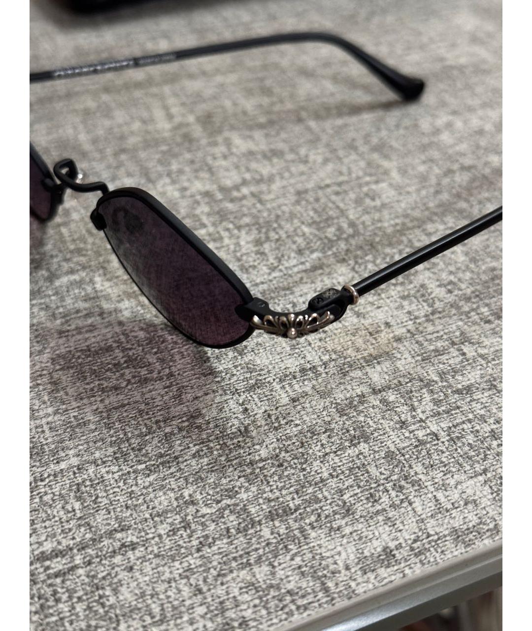 CHROME HEARTS Черные металлические солнцезащитные очки, фото 2