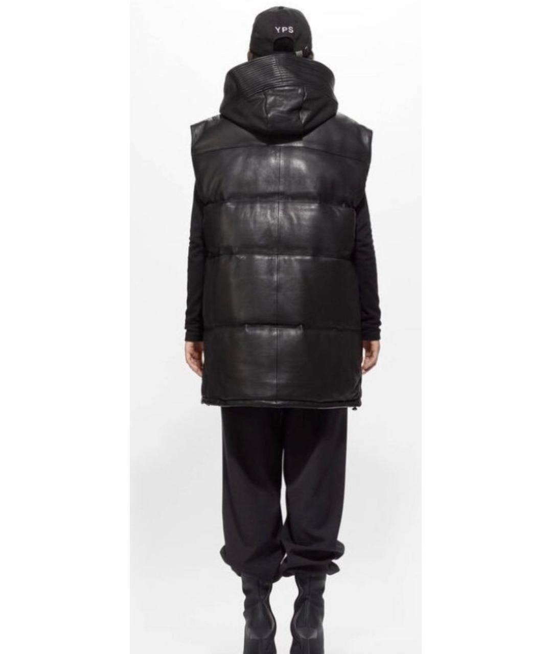 MAX MARA Черный кожаный жилет, фото 2