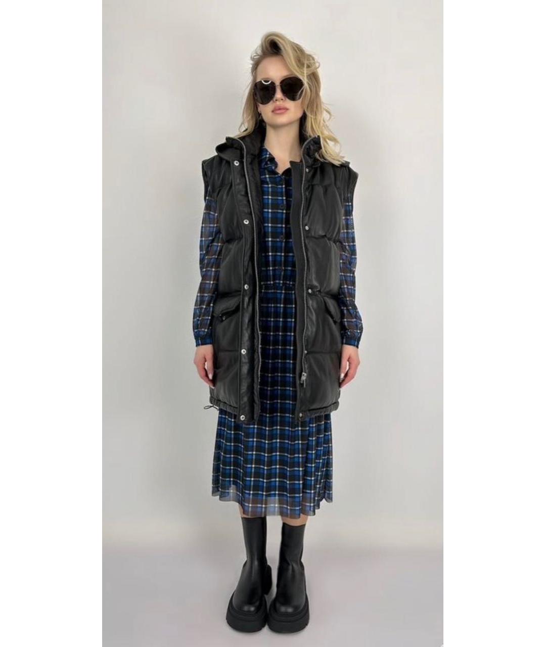 MAX MARA Черный кожаный жилет, фото 6