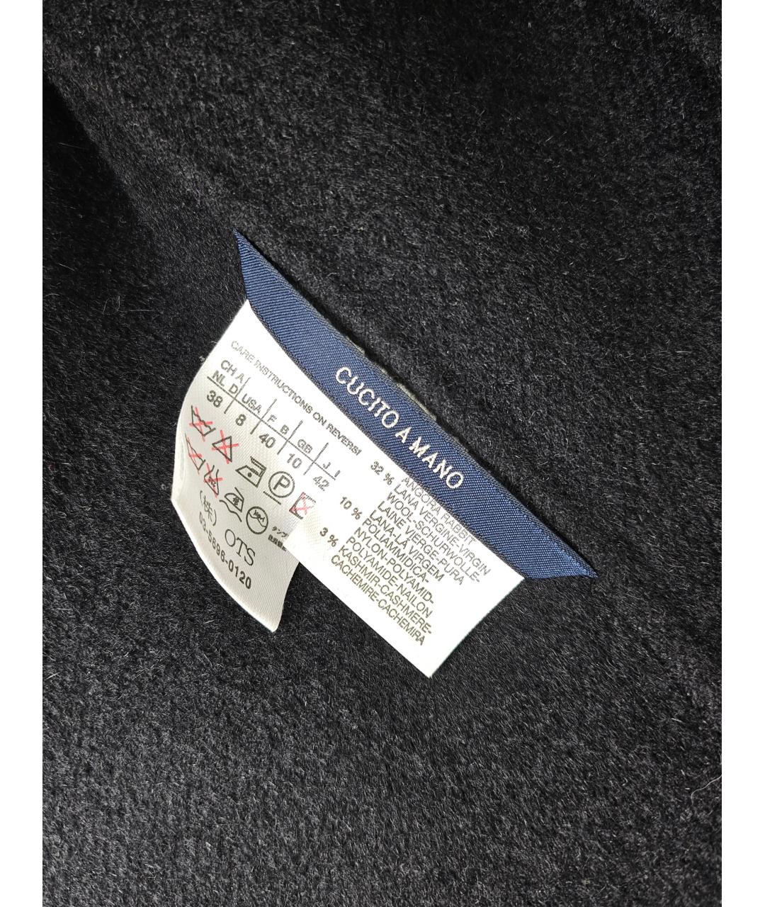 'S MAX MARA Черное шерстяное пальто, фото 9