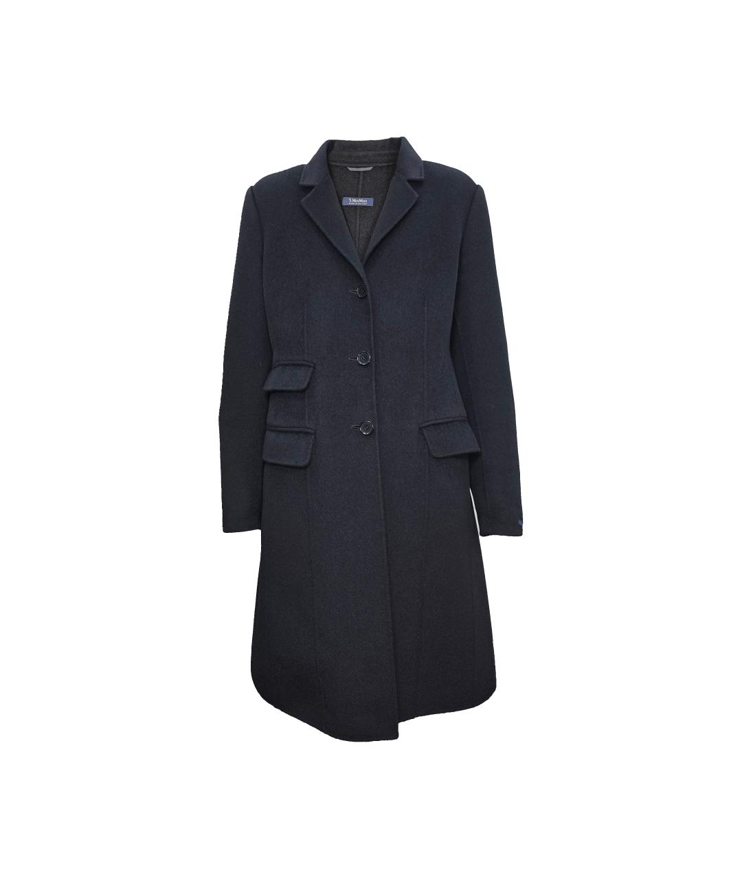 'S MAX MARA Черное шерстяное пальто, фото 1