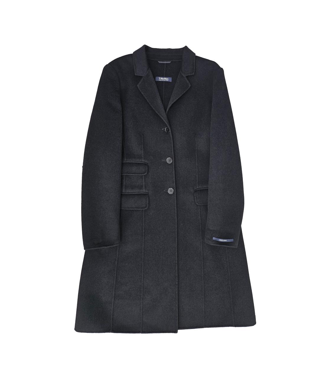'S MAX MARA Черное шерстяное пальто, фото 3