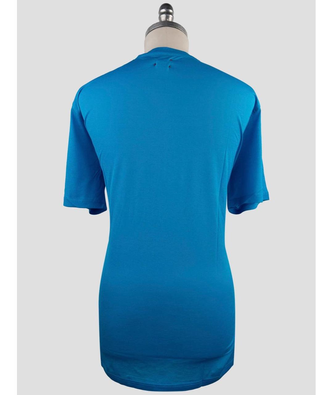 KITON Голубая хлопковая футболка, фото 3