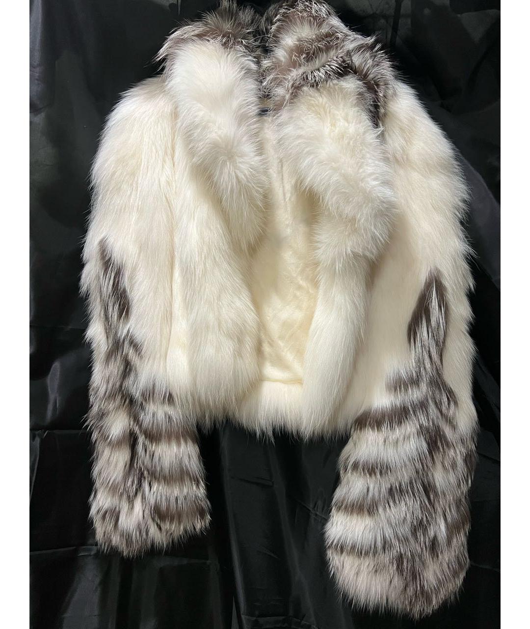 ROBERTO CAVALLI Белая меховая шуба, фото 9