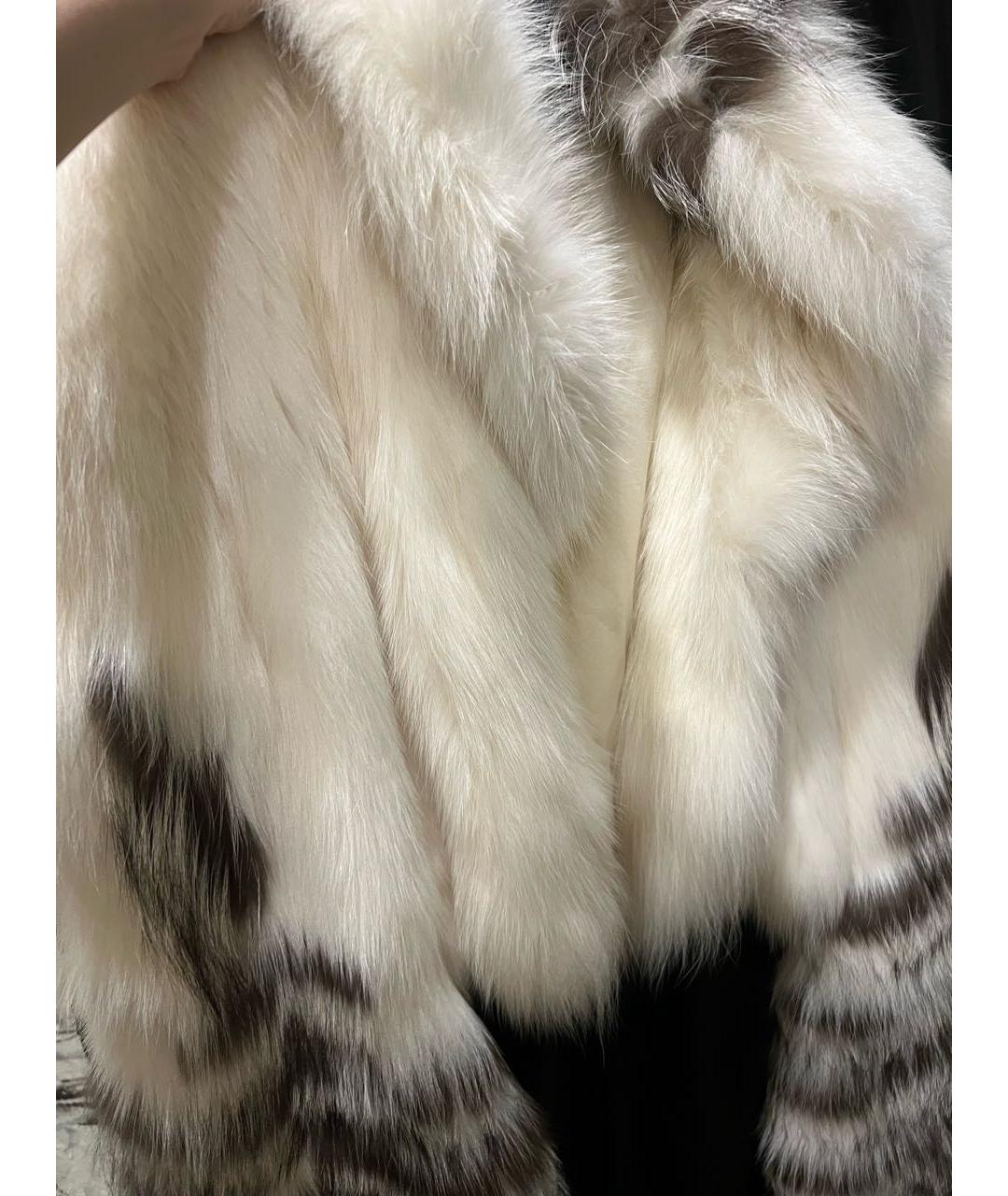 ROBERTO CAVALLI Белая меховая шуба, фото 4