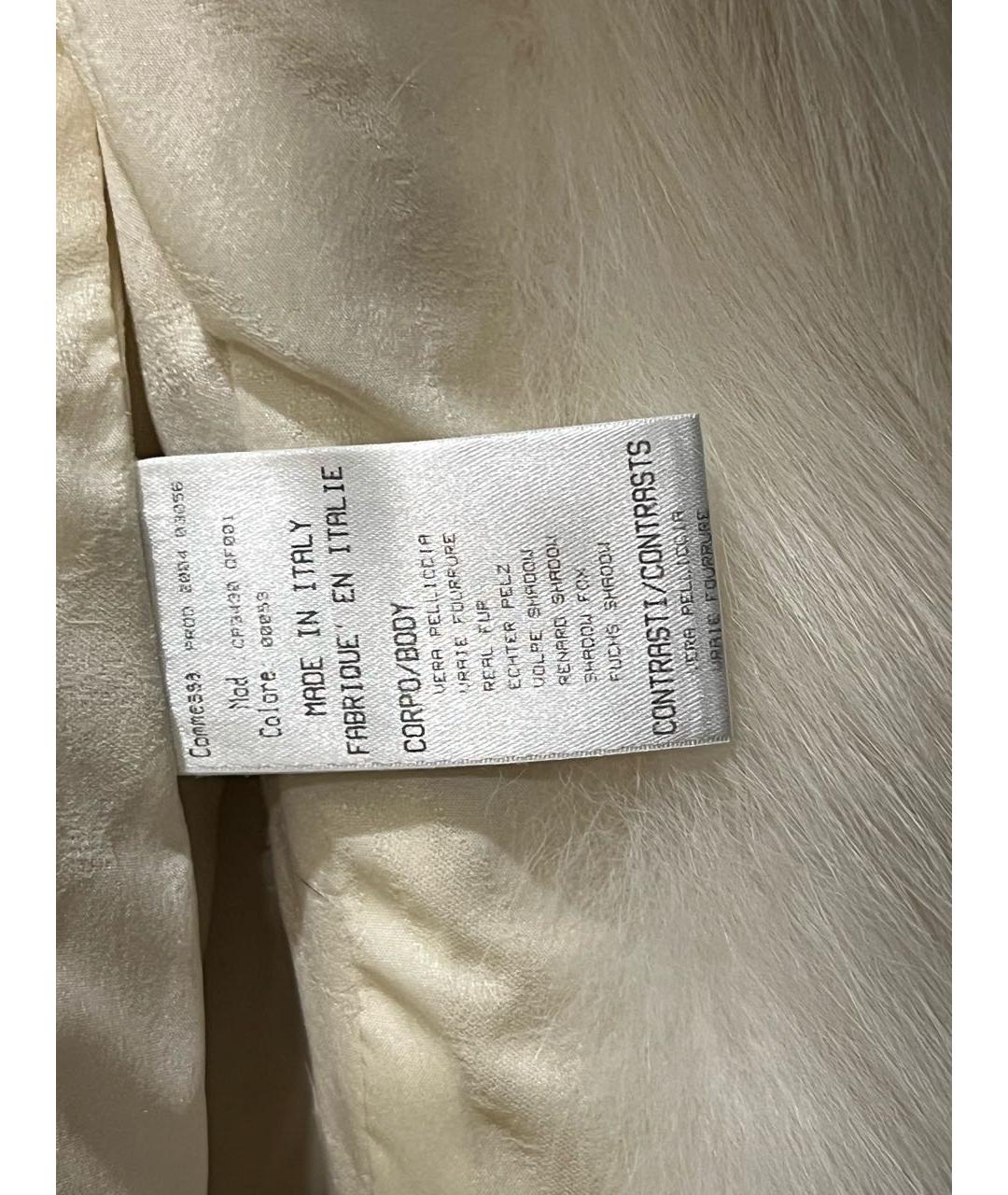 ROBERTO CAVALLI Белая меховая шуба, фото 7