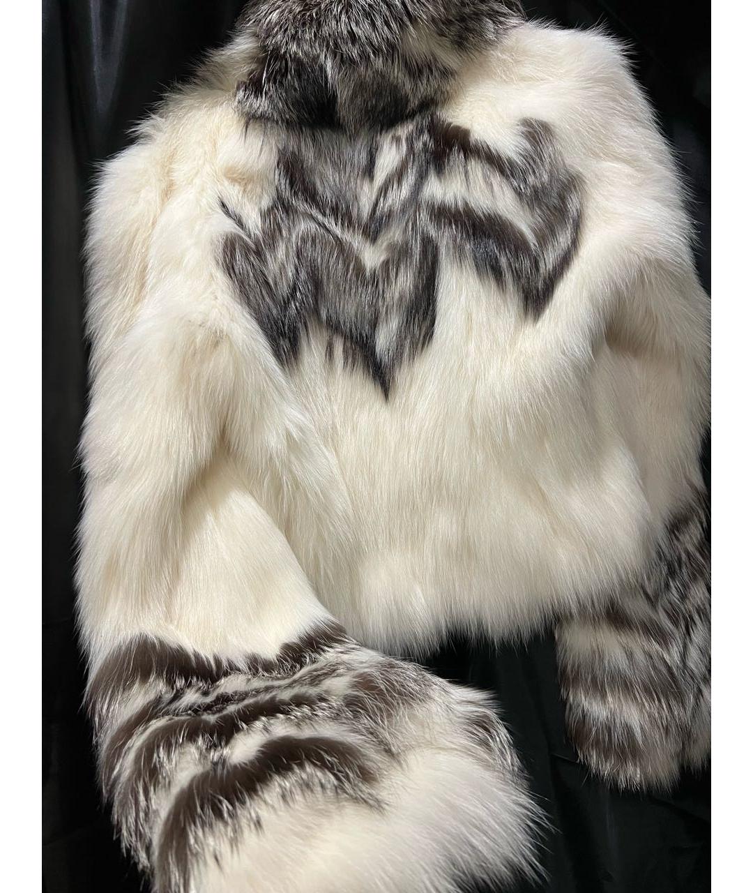 ROBERTO CAVALLI Белая меховая шуба, фото 2
