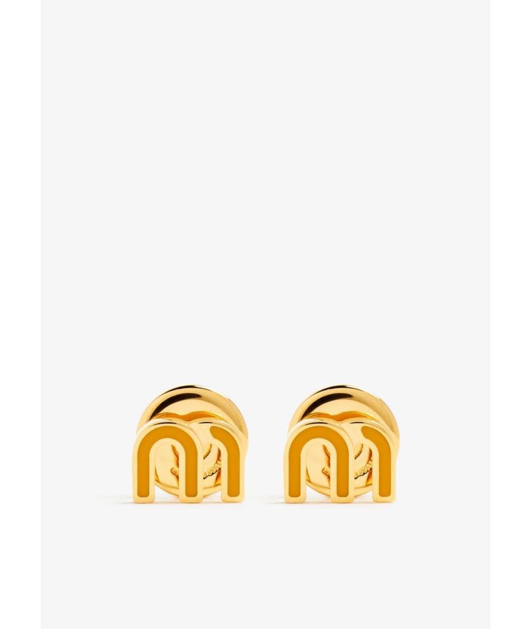 MIU MIU Золотые латунные серьги, фото 6