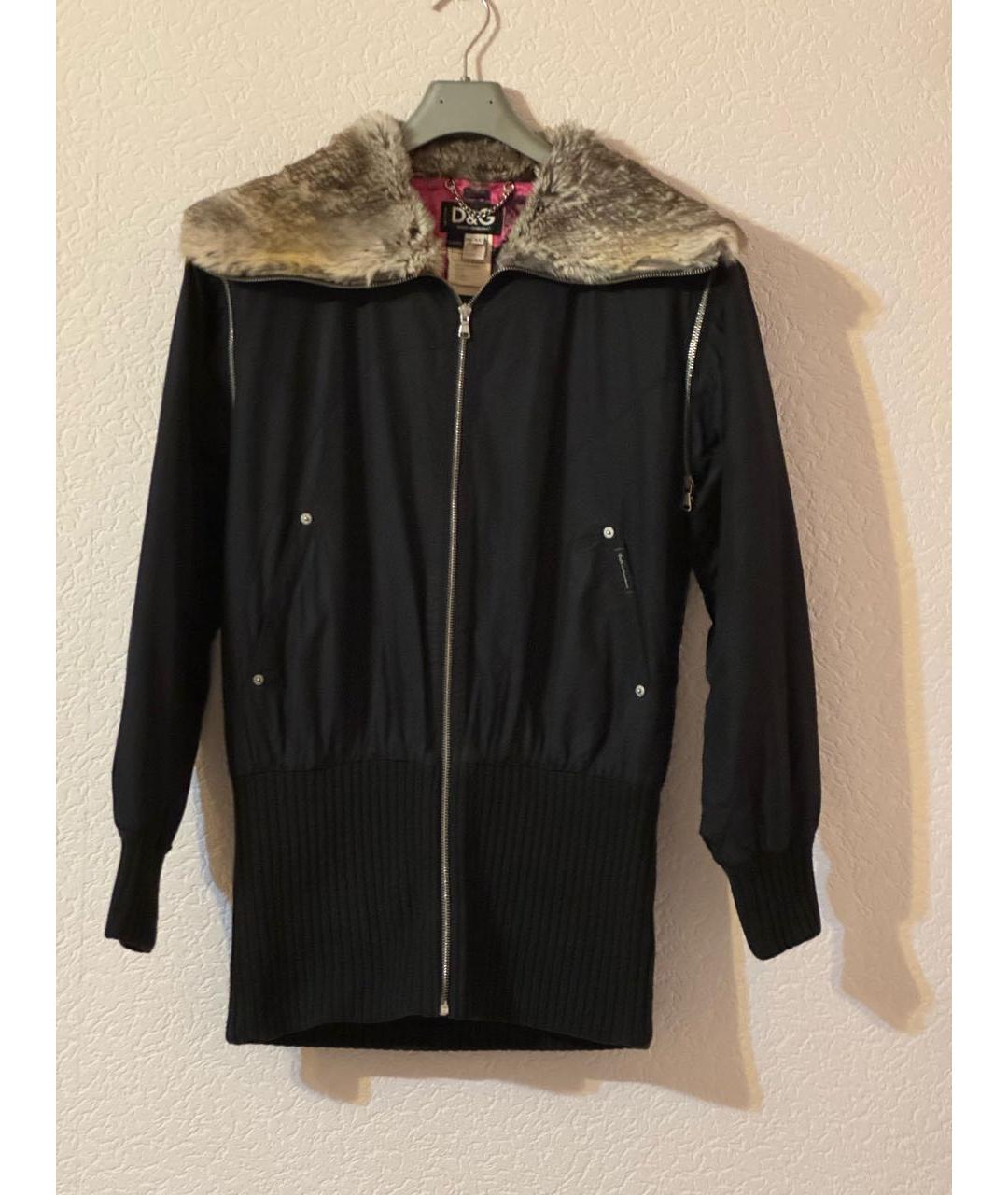 DOLCE&GABBANA Черная полиэстеровая куртка, фото 2