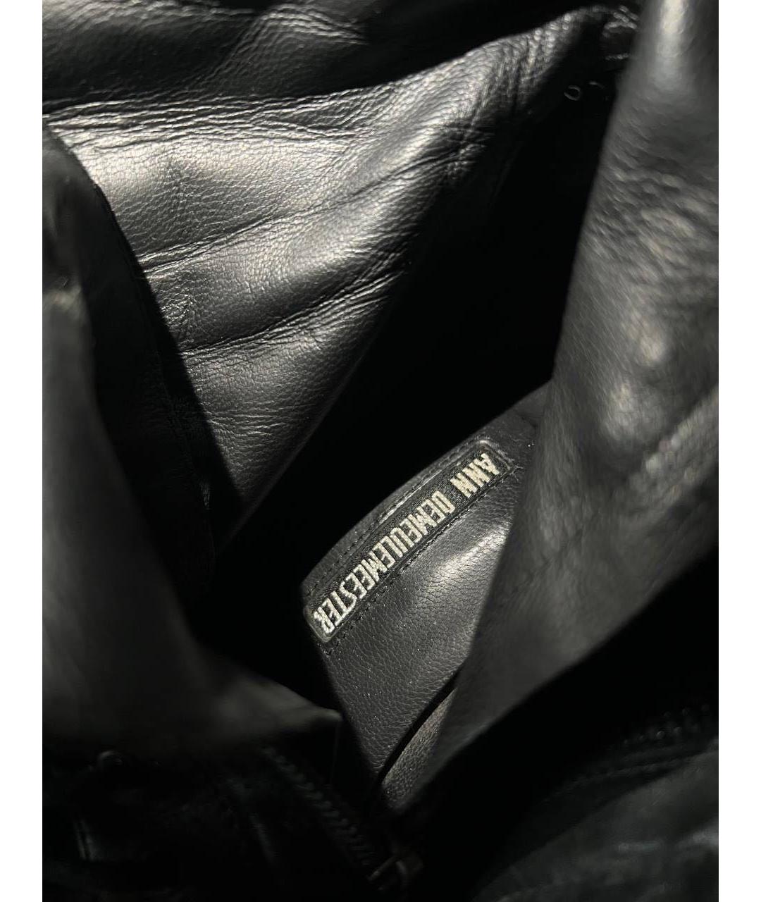ANN DEMEULEMEESTER Черные кожаные ботильоны, фото 5