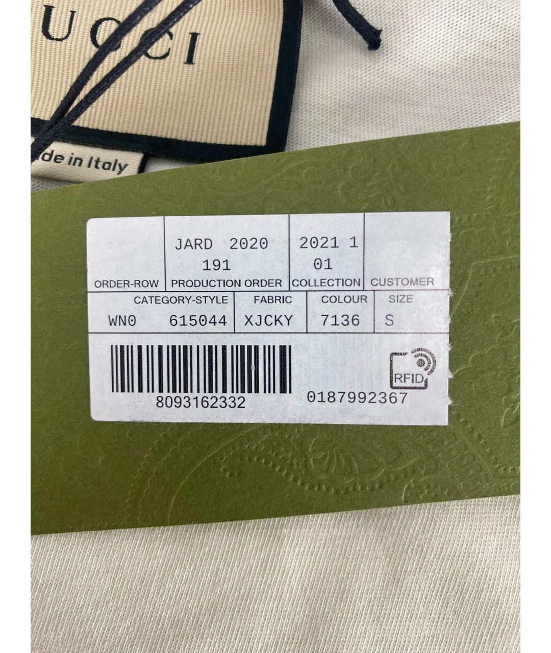 GUCCI Хлопковая футболка, фото 6