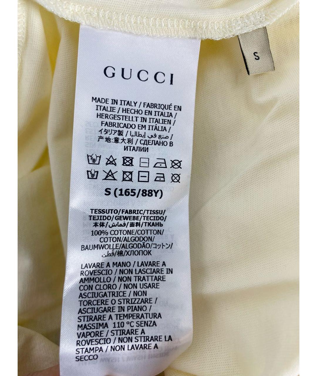 GUCCI Хлопковая футболка, фото 7
