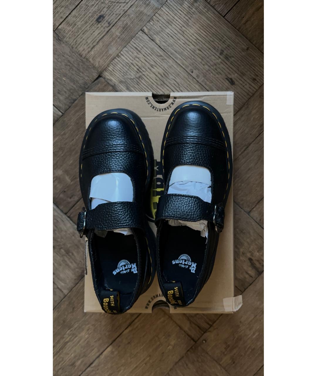 DR. MARTENS Черные кожаные брогги и оксфорды, фото 4