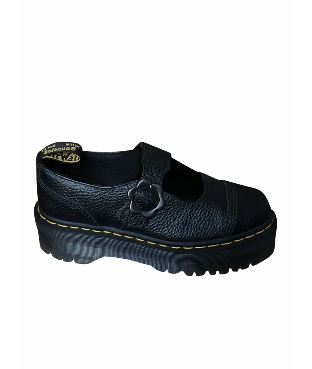DR. MARTENS Черные кожаные брогги и оксфорды, фото 1