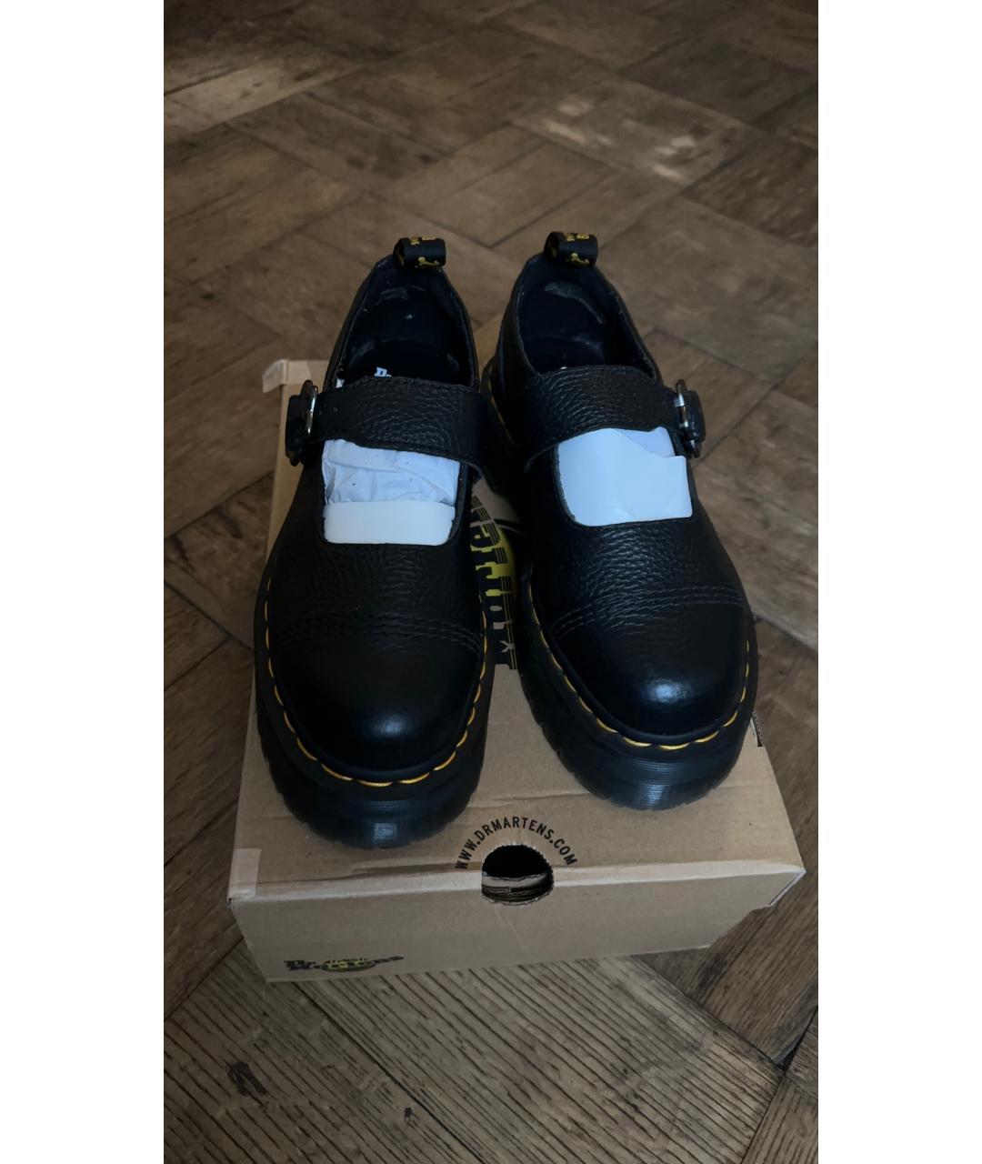 DR. MARTENS Черные кожаные брогги и оксфорды, фото 3