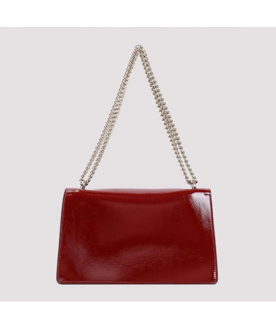 GUCCI Бордовая кожаная сумка через плечо, фото 3