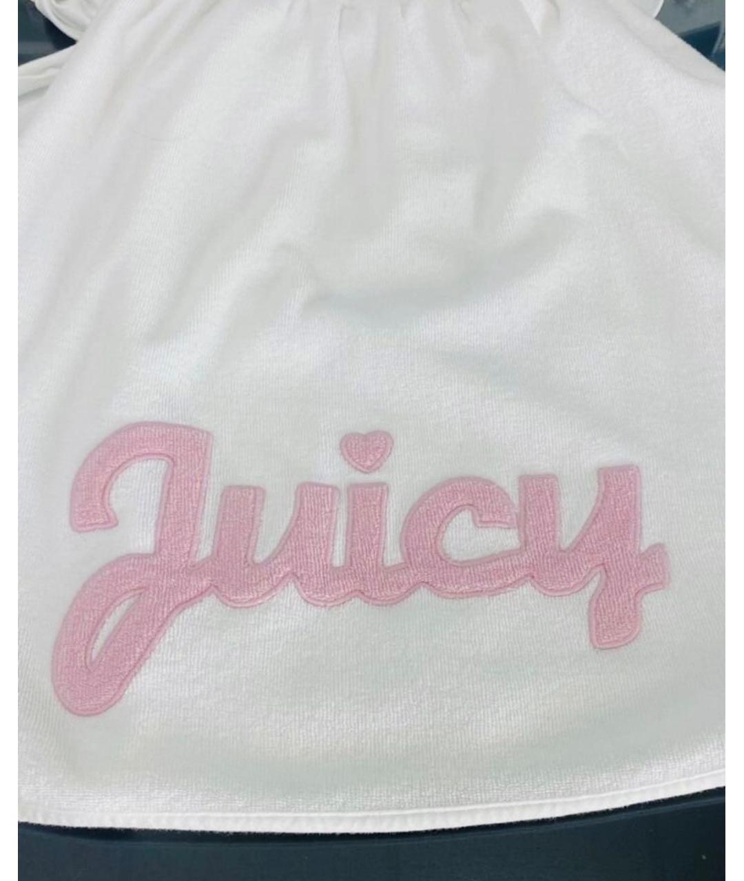JUICY COUTURE Белая хлопко-эластановая юбка миди, фото 4