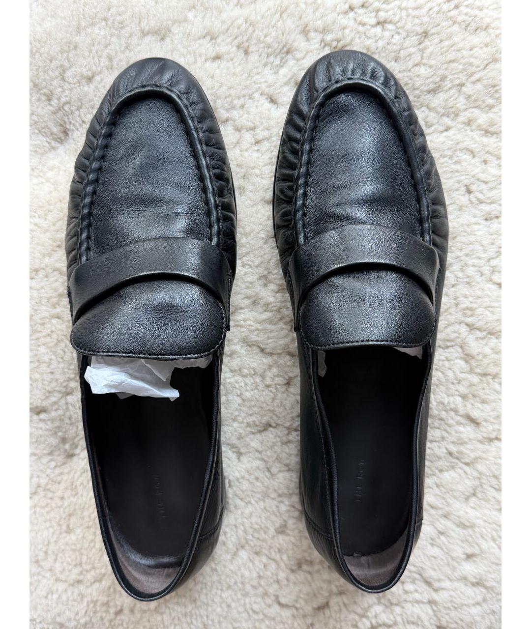 THE ROW Черные кожаные лоферы, фото 6
