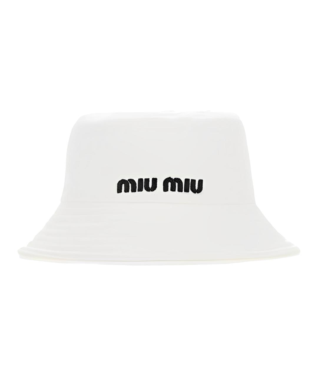 MIU MIU Белая хлопковая панама, фото 1