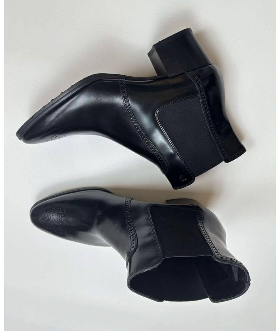 TOD'S Черные кожаные ботильоны, фото 7