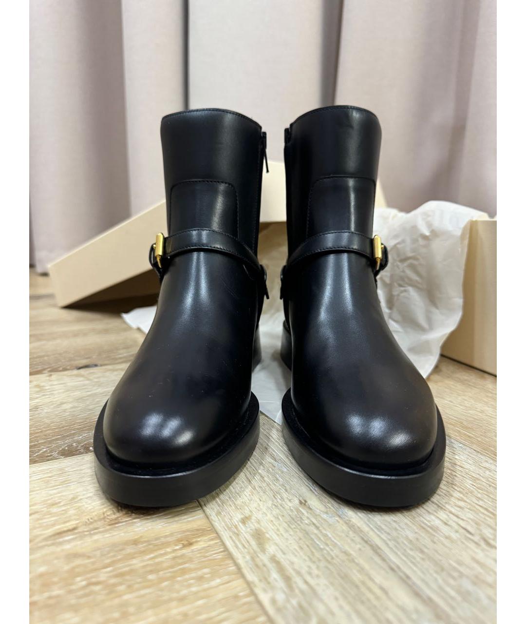 VALENTINO Черные кожаные ботинки, фото 5